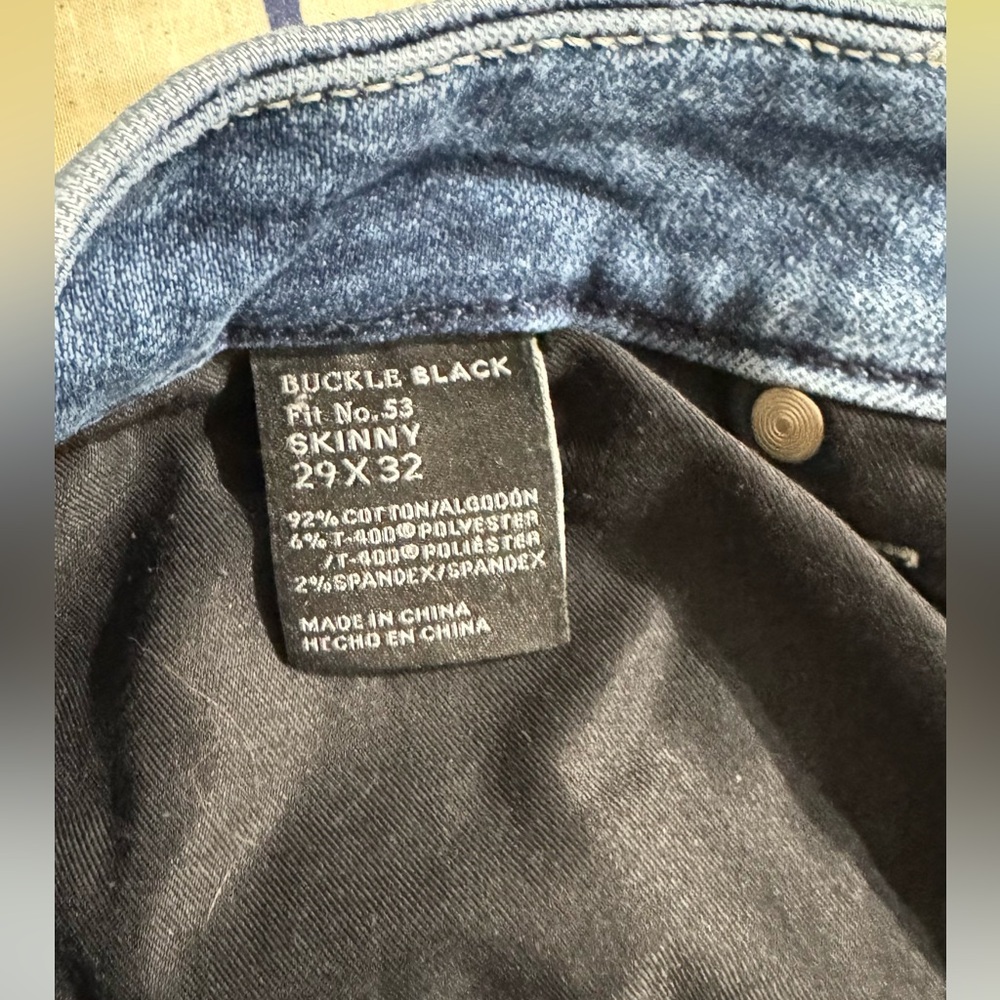 Buckle Black skinny jeans. Fit No 53